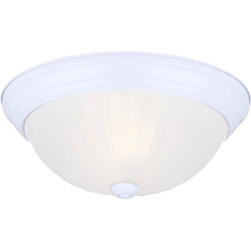 Madison 2 Light 19.25 inch White Flush Mount Ceiling Light