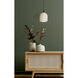 Jack 1 Light 6 inch Matte Black Pendant Ceiling Light in White Cement