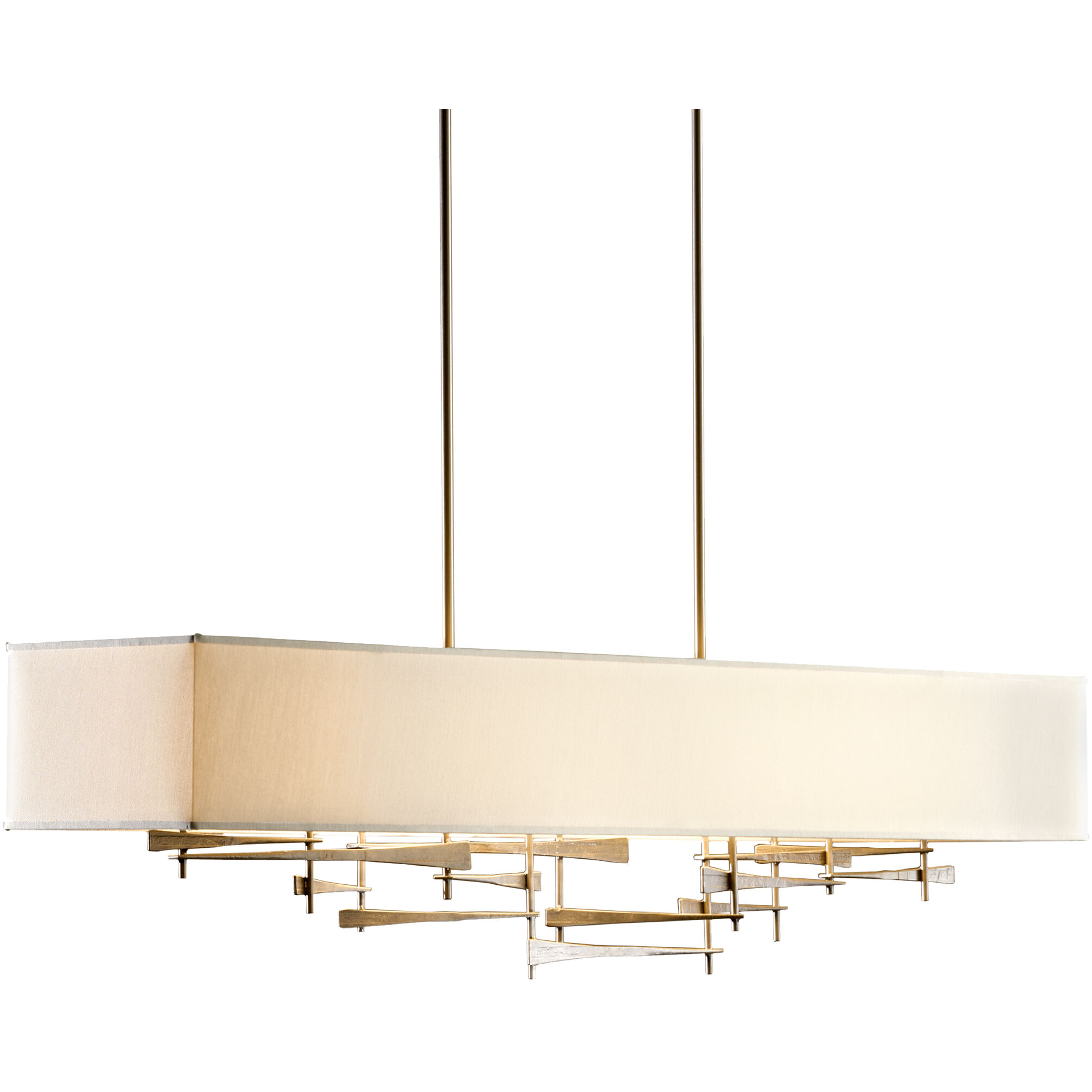 Cavaletti 4 Light 42 inch Dark Smoke Pendant Ceiling Light in Flax