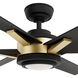Melia 65 inch Alturas Gold with Matte Black Blades Outdoor Ceiling Fan