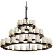 Alabaster Rocks 45 Light 60 inch Matte Black Chandelier Ceiling Light in Incandescent