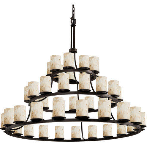 Alabaster Rocks 45 Light 60 inch Matte Black Chandelier Ceiling Light in Incandescent