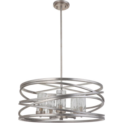 Finley 5 Light 24 inch Silver Leaf Pendant Ceiling Light