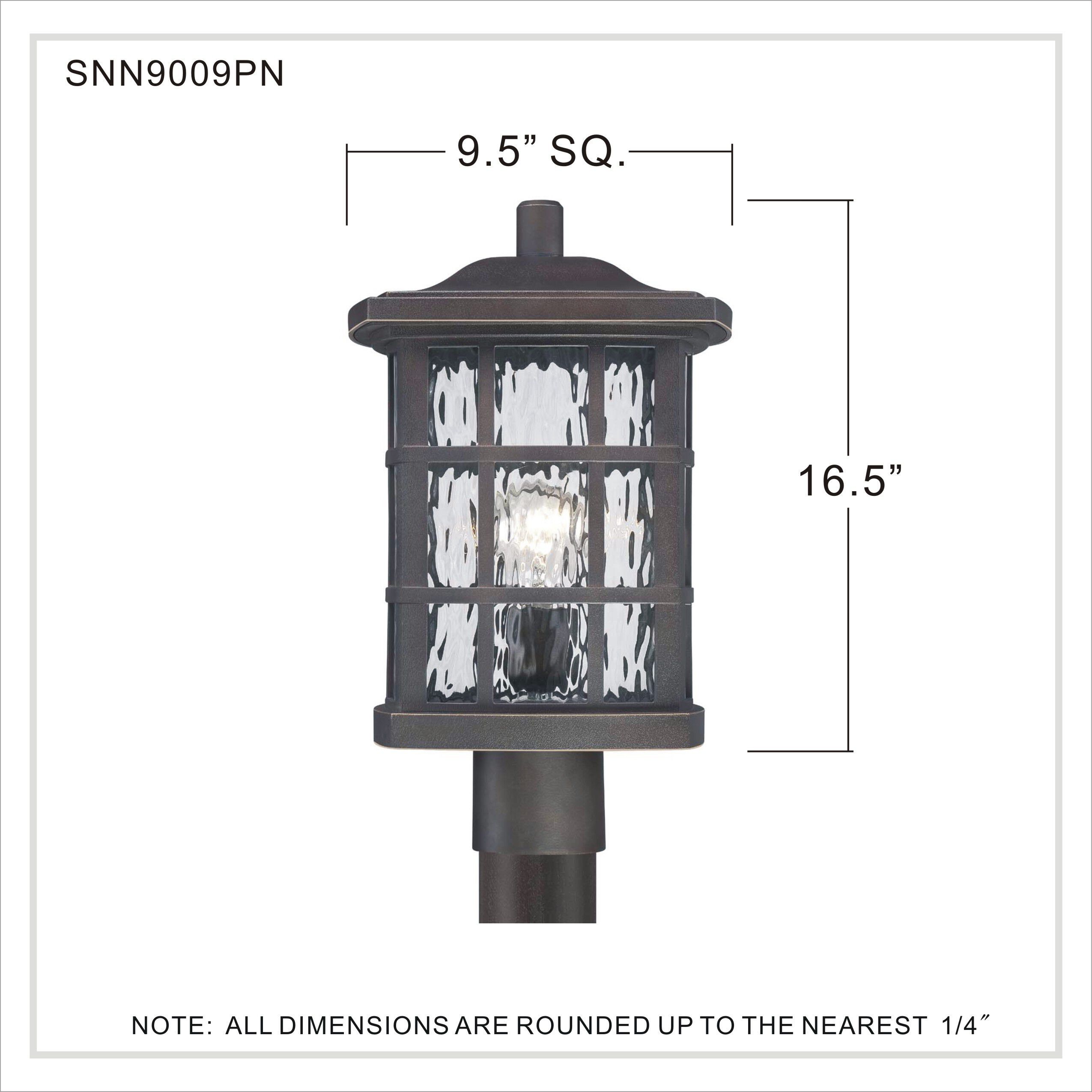 Stonington 1 Light 17 inch Palladian Bronze Post Lantern