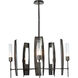 Passage 5 Light 30.3 inch Ink Circular Pendant Ceiling Light in Clear
