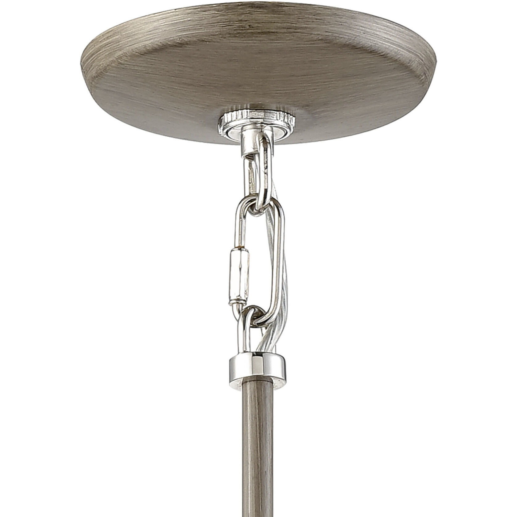 Mid-Century Schoolhouse 1 Light 8 inch Pecan with Polished Nickel Mini Pendant Ceiling Light