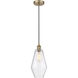 Edison Cindyrella LED 7 inch Antique Brass Mini Pendant Ceiling Light