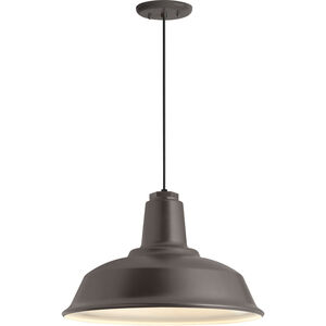Bryson 1 Light 16 inch Textured Bronze Pendant Ceiling Light, Essentials by Troy RLM
