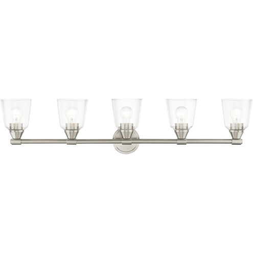 Catania 5 Light 42 inch Brushed Nickel Vanity Wall Sconce Wall Light, Large