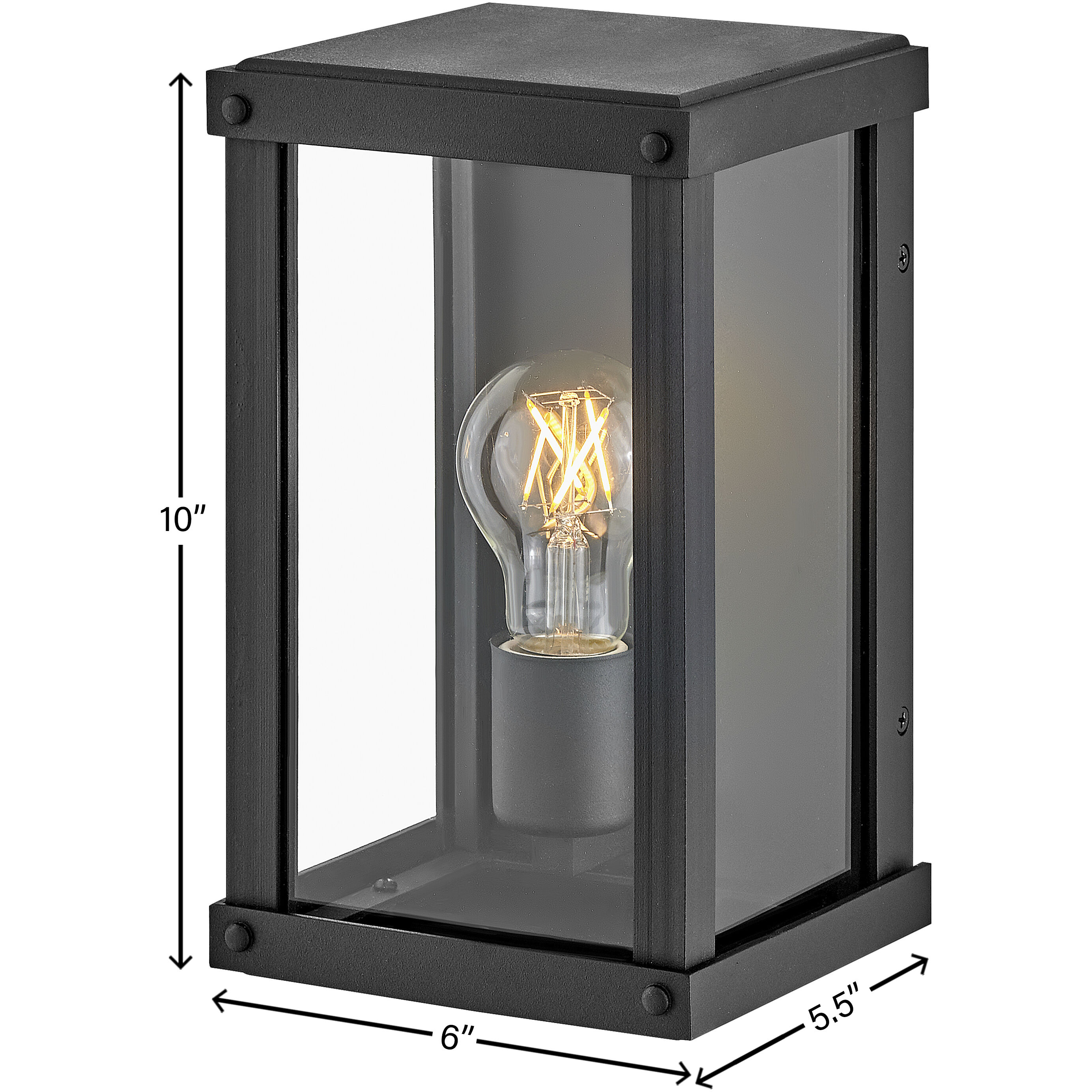 Beckham Outdoor Wall Mount Lantern in Museum Black