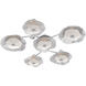 Cumulus LED 56.8 inch Classic Silver with White Metal Hub & Spoke Ceiling Light