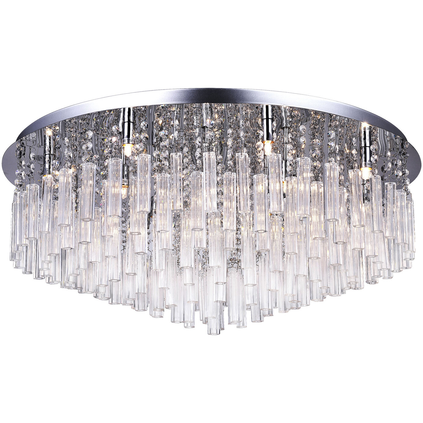 Brianna 16 Light 32 inch Chrome Flush Mount Ceiling Light