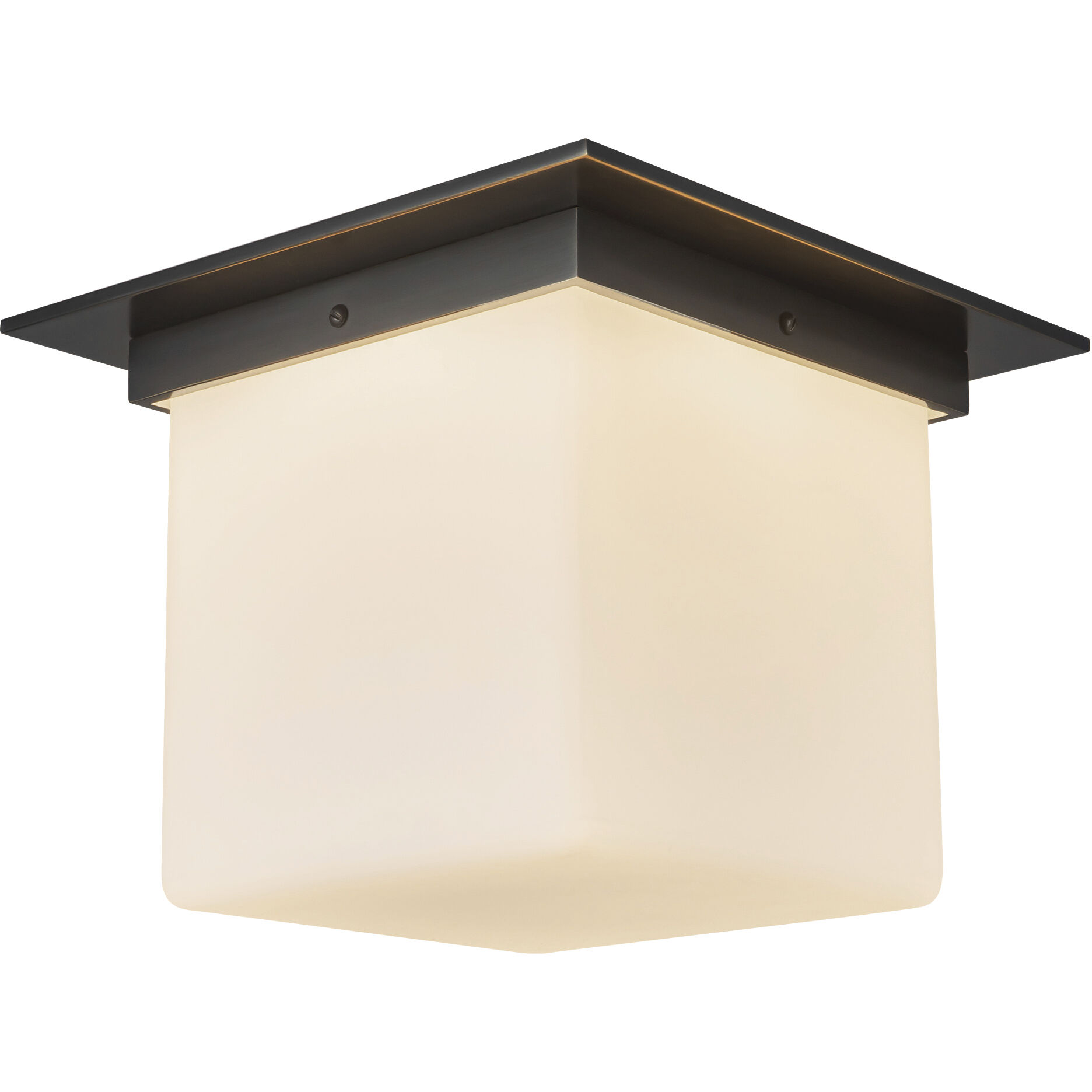 Mineral 1 Light 11.13 inch Urban Bronze and Matte Opal Glass Flush Mount Ceiling Light in Opal Glass Shade
