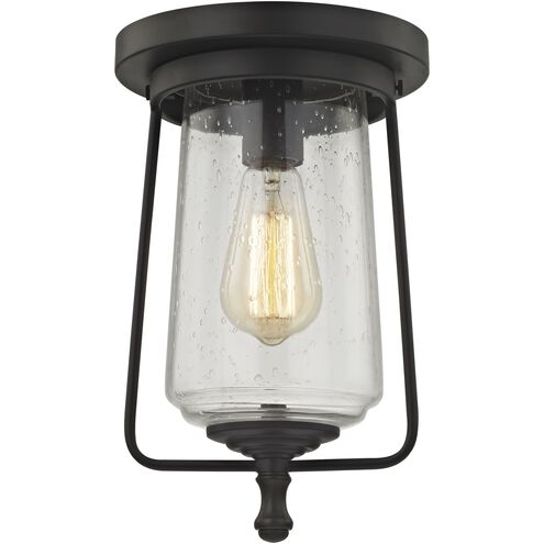 Hamel 1 Light 8 inch Oil Rubbed Bronze with Clear Flush Mount Ceiling Light