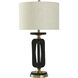 Cameron 32.5 inch 100.00 watt Optical Black and Gold Table Lamp Portable Light
