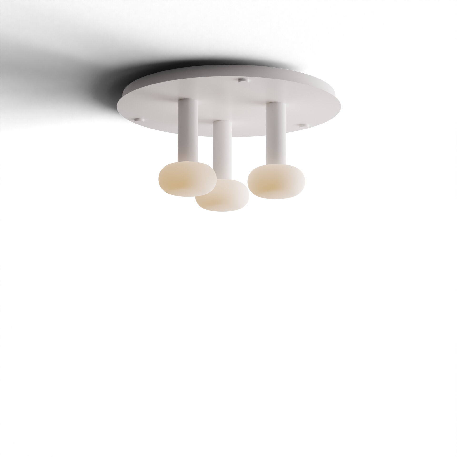 Combi LED 18 inch Matte White Pendant Ceiling Light, Suspension / Flush Mount 2-in-1