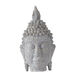 Meditating Buddha Head Gray Outdoor Classic Figurines