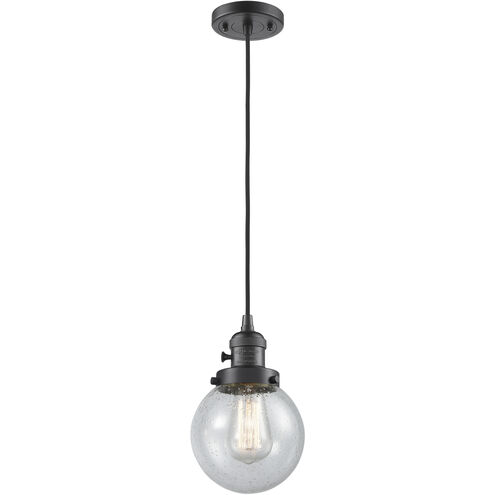 Franklin Restoration Beacon 1 Light 6 inch Oil Rubbed Bronze Mini Pendant Ceiling Light in Incandescent, Seedy