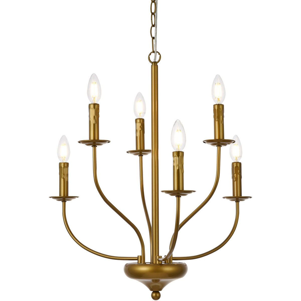 Westley 6 Light 24 inch Brass Pendant Ceiling Light