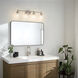 Winslow 4 Light 30 inch Brushed Nickel Wall Mt Bath 4 Arm Wall Light 