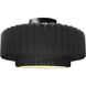 Radiance Collection - Pleated Tier LED 16.5 inch Gloss Black and Matte White and Matte Black Semi-Flush Ceiling Light in Dedicated LED, Gloss Black/Matte White, 16.5W x 8H, Form+Finish+Function