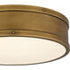 Ahoy LED 16 inch Weathered Brass Flush Mount Ceiling Light, Medium