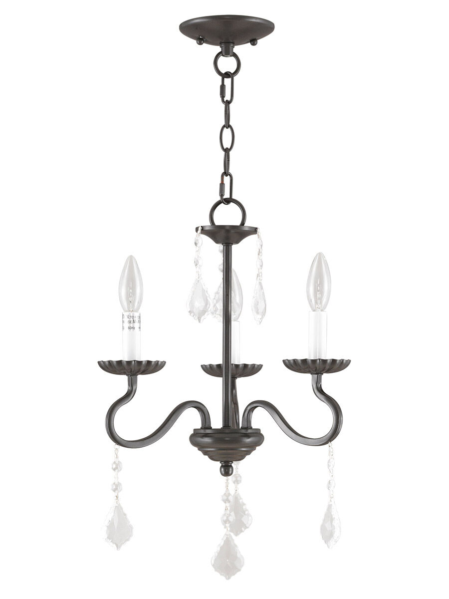 Callisto 3 Light 14 inch English Bronze Mini Chandelier Ceiling Light