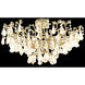 Cast Leaf 8 Light Gold Flush Mount Ceiling Light