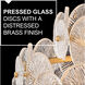Rene LED 28.5 inch Distressed Brass Chandelier Ceiling Light 
