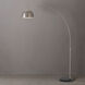 Half Dome 92 inch 14 watt Satin Nickel and Black Arc Floor Lamp Portable Light in Satin Nickel Steel