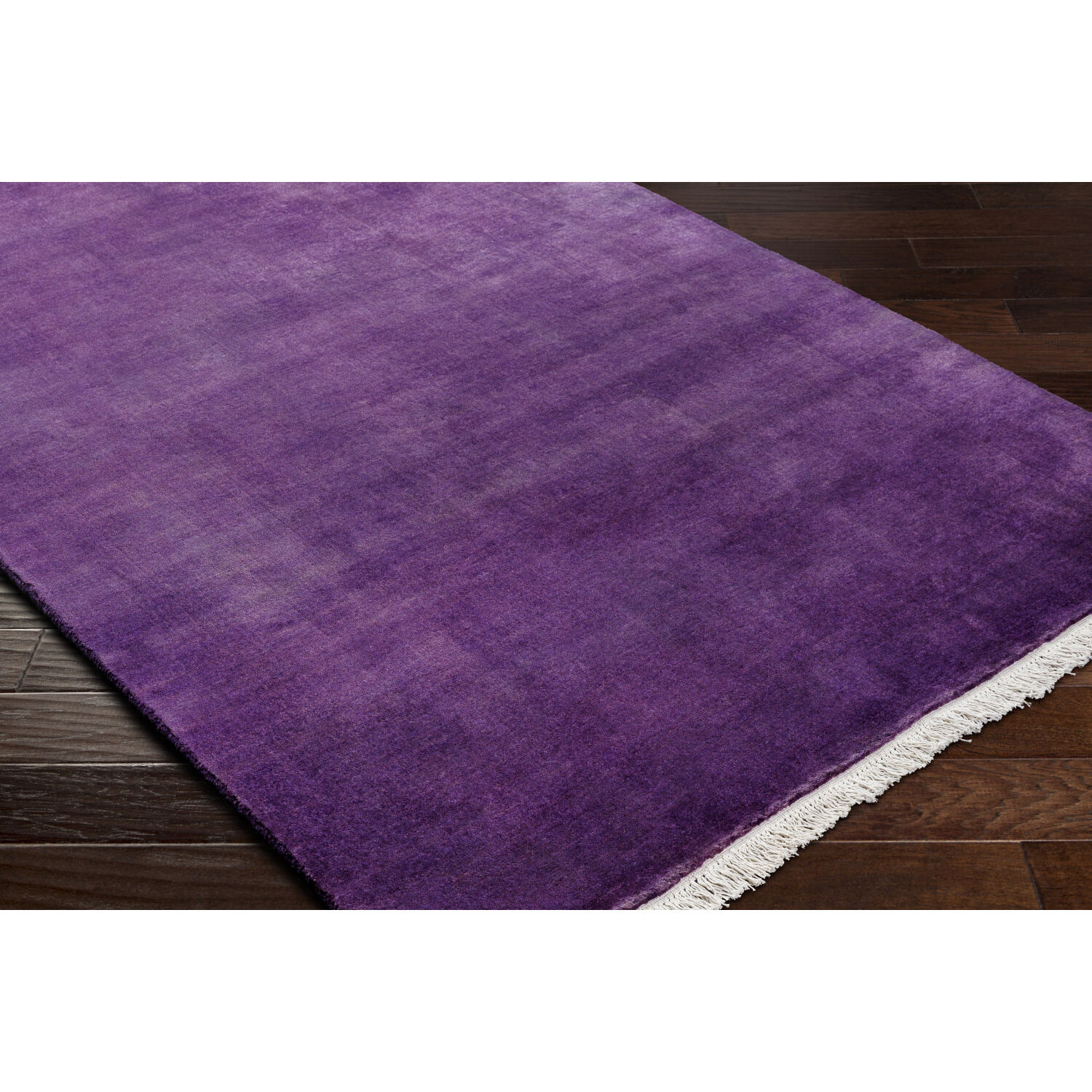 Evergreen 108 X 72 inch Dark Plum Handmade Rug in 6 x 9