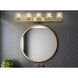 Jacqueline 5 Light 40.25 inch Modern Gold Bathroom Vanity Wall Light