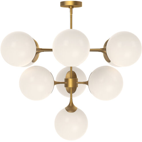 Nouveau 10 Light 34.88 inch Aged Gold Chandelier Ceiling Light in Aged Brass