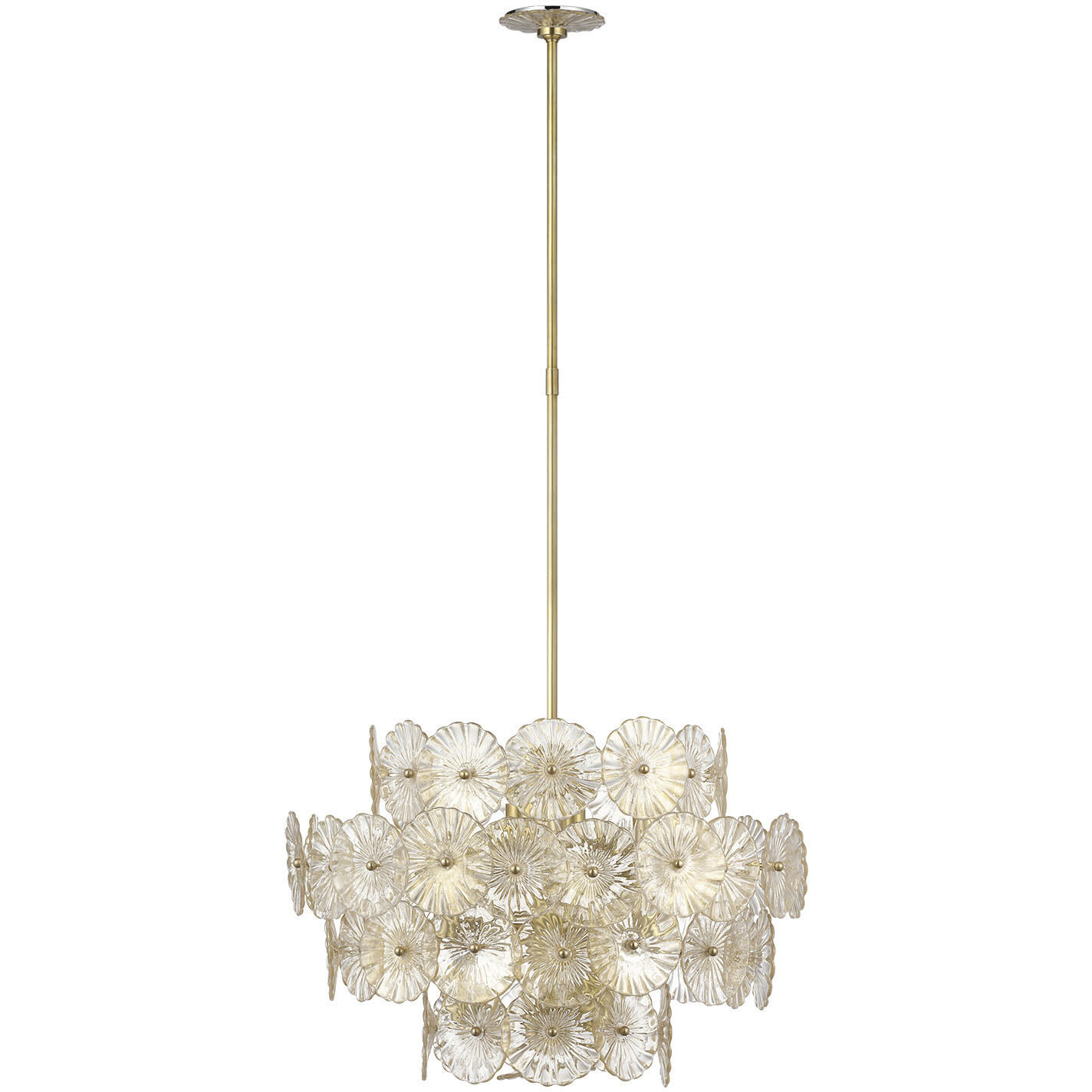 Julie Neill Gianna LED 24 inch Hand-Rubbed Antique Brass Chandelier Ceiling Light