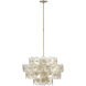 Julie Neill Gianna LED 24 inch Hand-Rubbed Antique Brass Chandelier Ceiling Light
