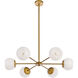 Briggs 6 Light 30 inch Brass Pendant Ceiling Light
