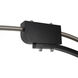 Morelli 85 inch 100 watt Satin Nickel and Black Arc Floor Lamp Portable Light
