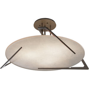 Callisto 3 Light 28.5 inch Bronze Semi-Flush Ceiling Light