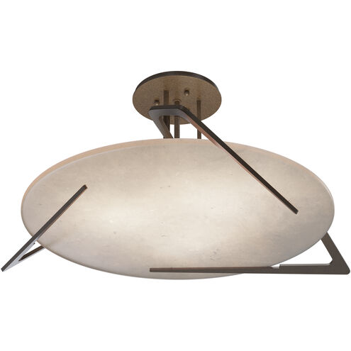 Callisto 3 Light 28.5 inch Bronze Semi-Flush Ceiling Light