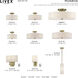 Monroe 6 Light 30 inch Antique Brass Semi Flush Mount Ceiling Light, Extra Large
