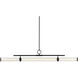 Riven Linear Chandelier Ceiling Light in Black