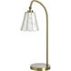 Verity 24 inch 40 watt Polished Brass Table Lamp Portable Light