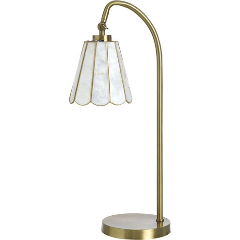 Verity 24 inch 40 watt Polished Brass Table Lamp Portable Light