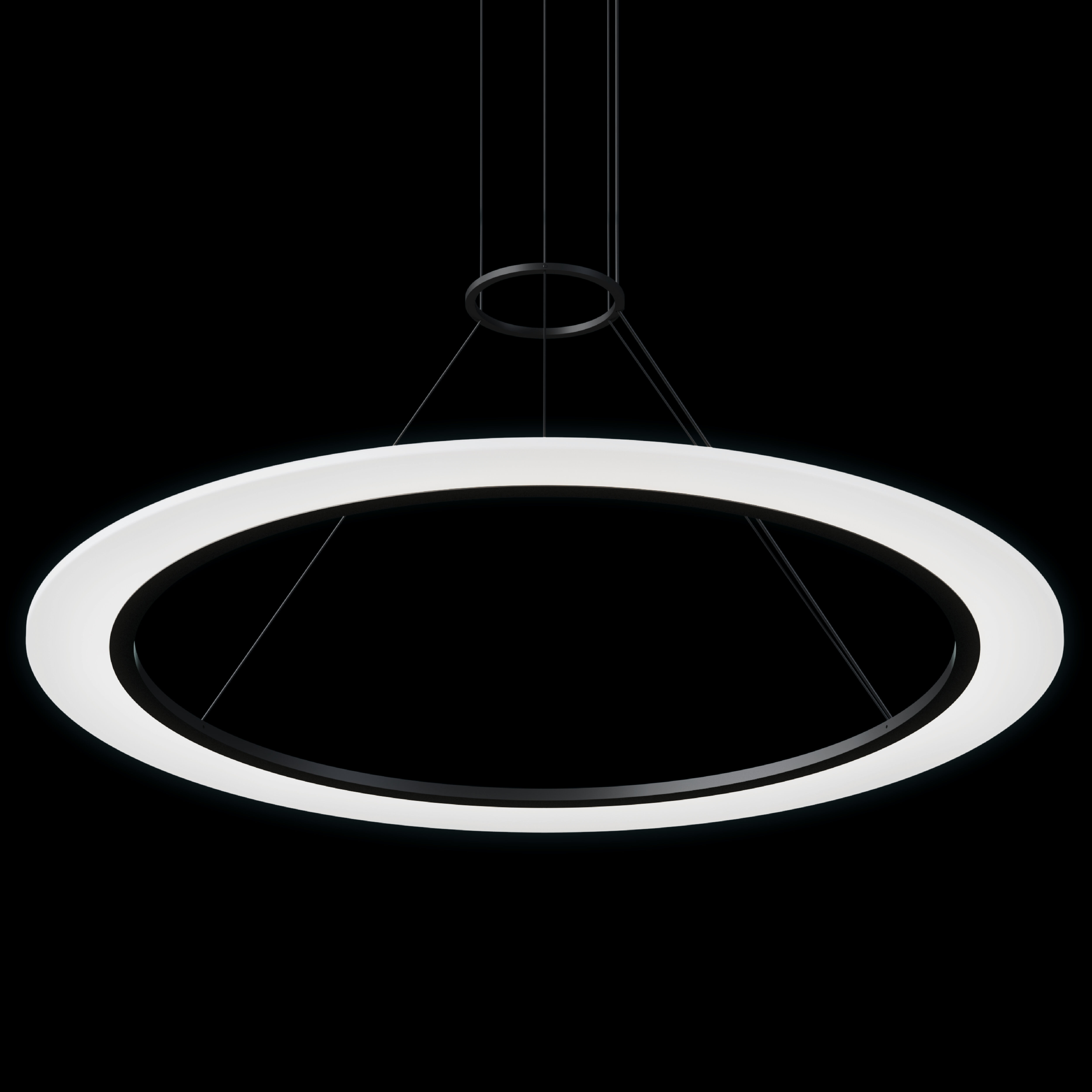 Arctic Rings LED 38 inch Satin Black Ring Pendant Ceiling Light