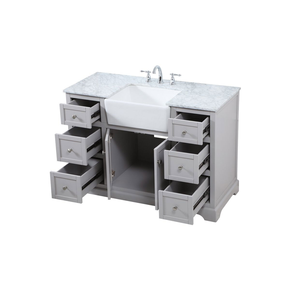 Franklin 48 X 22 X 34.75 inch Grey Bathroom Vanity Cabinet