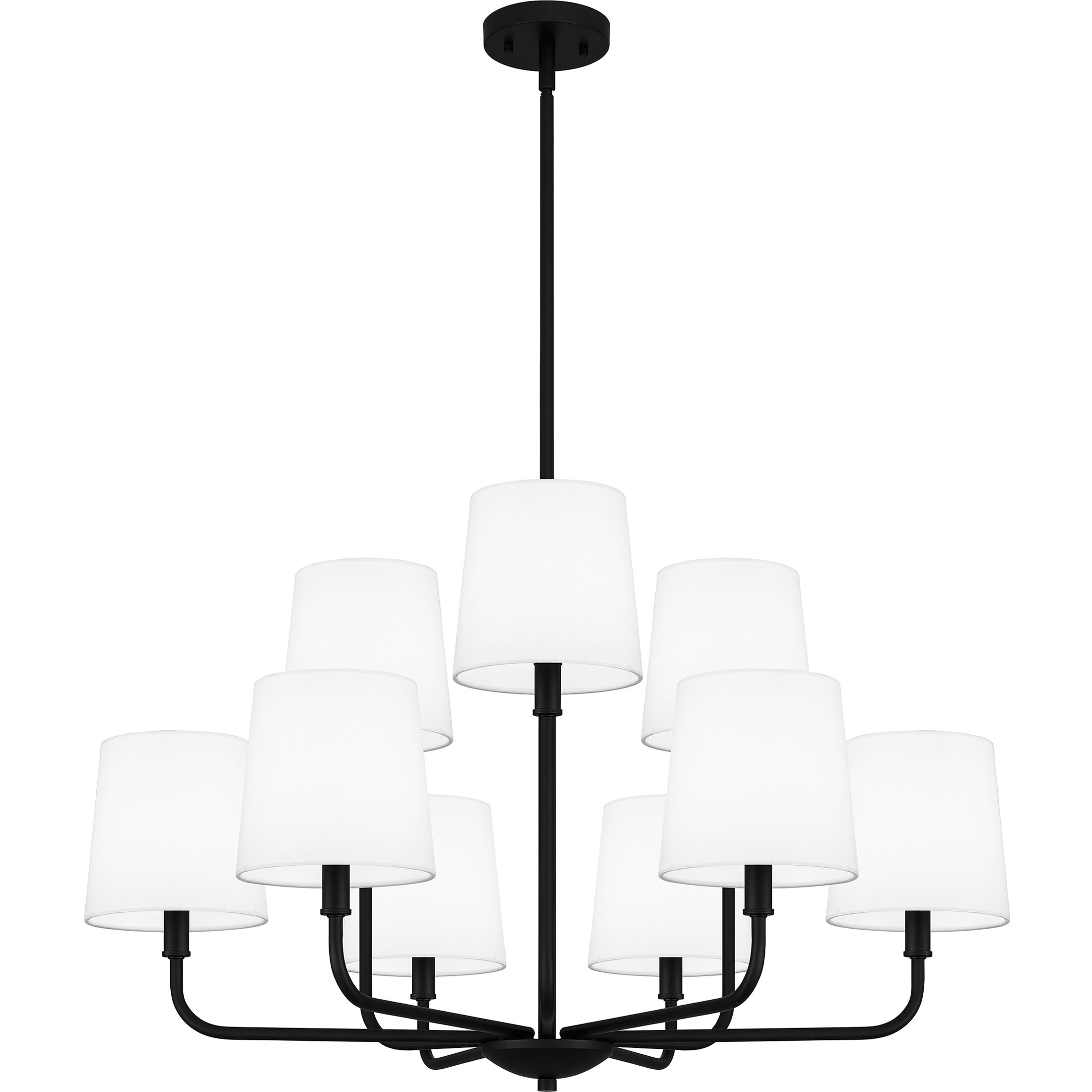 Gallagher 9 Light 32 inch Matte Black Chandelier Ceiling Light