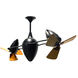 Matthews-Gerbar Ar Ruthiane 48 inch Matte Black with Mahogany Blades Ceiling Fan, Matthews-Gerbar