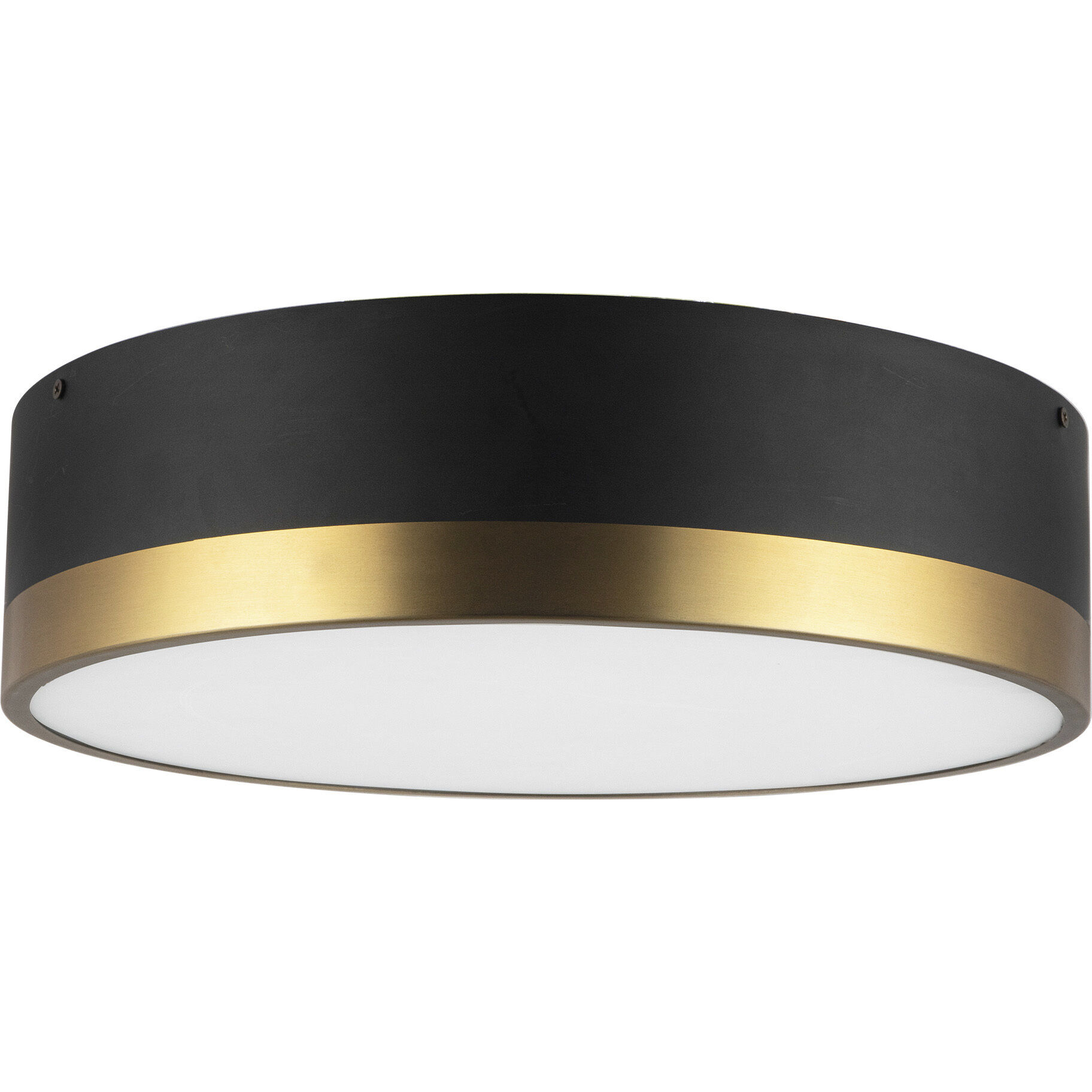 Alora Mood Brisbane 3 Light 16 inch Aged Gold/Matte Black Flush Mount Ceiling Light