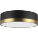 Alora Mood Brisbane 3 Light 16 inch Aged Gold/Matte Black Flush Mount Ceiling Light