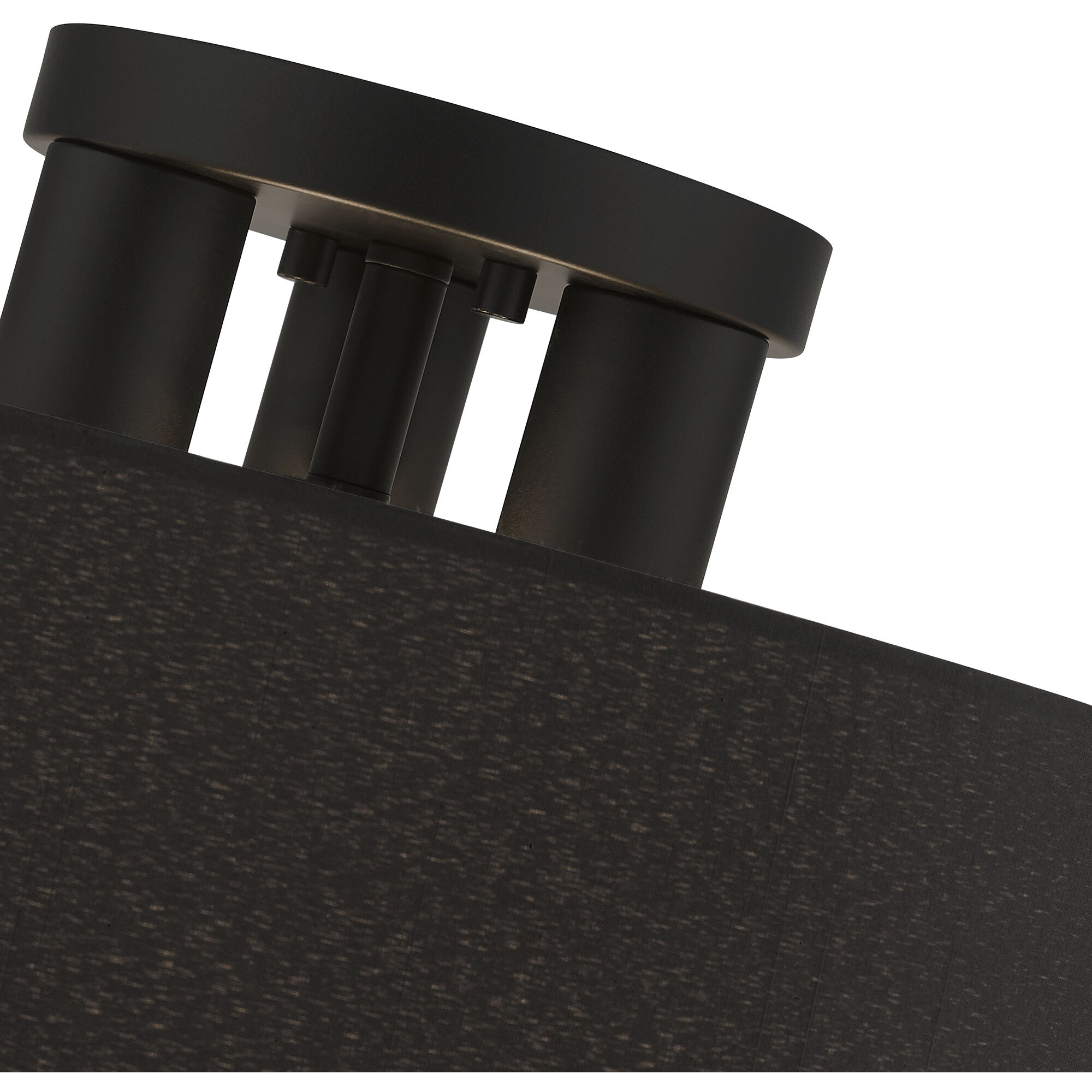 Bainbridge 3 Light 15 inch Black Semi Flush Mount Ceiling Light, Large